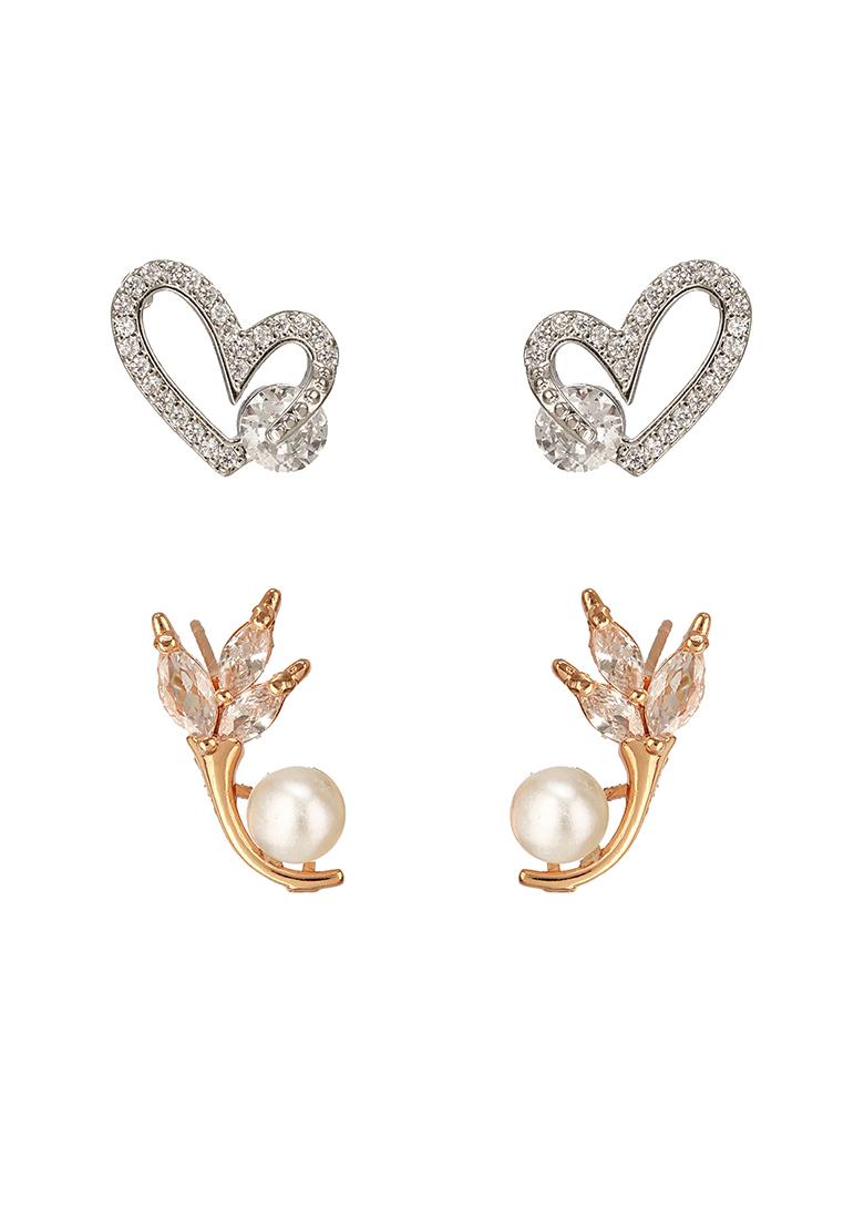 Silver Contemporary Studs Earrings