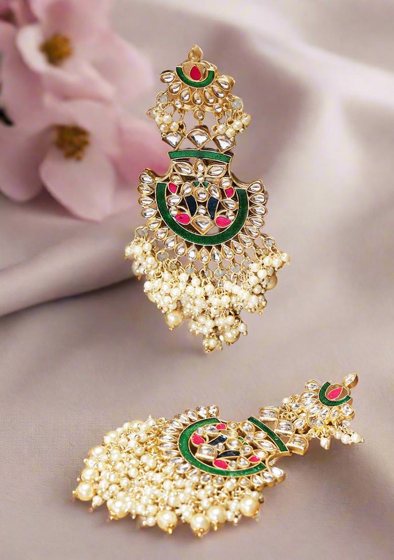 Green Classic Drop Earrings