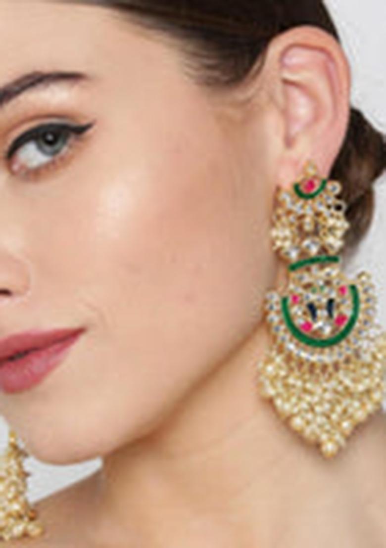 Green Classic Drop Earrings