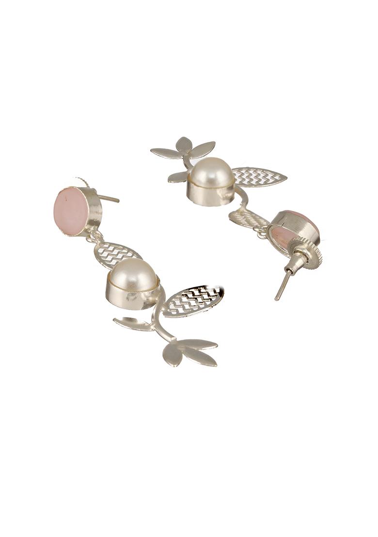 Multi Silver Plated Contemporary Drop Earrings