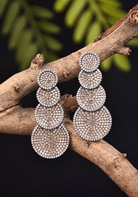 Champagne Brown Contemporary Spherical Drop Earrings