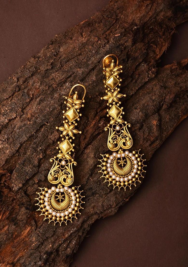 Gold Contemporary Contemporary Drop Earrings