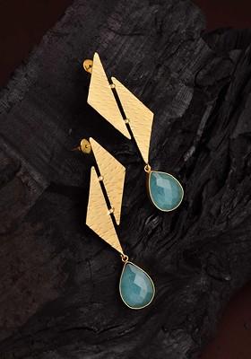 Gold Plated Kite Breeze Geometric Drop Earrings