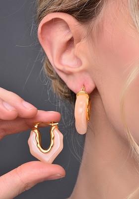 Gold Contemporary Geometric Hoop Earrings