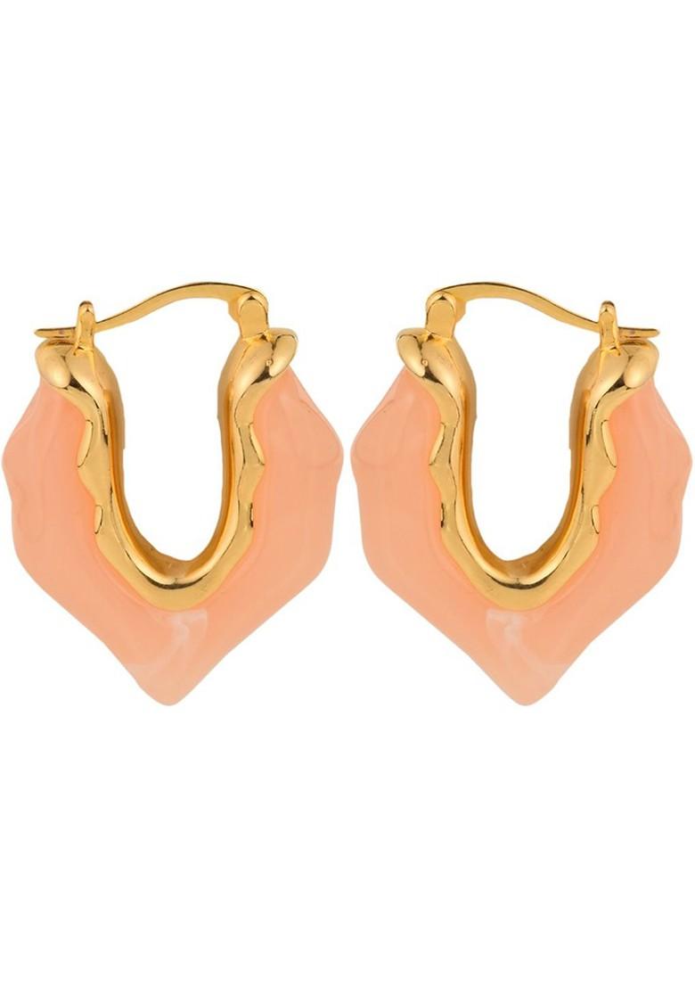 Gold Contemporary Geometric Hoop Earrings