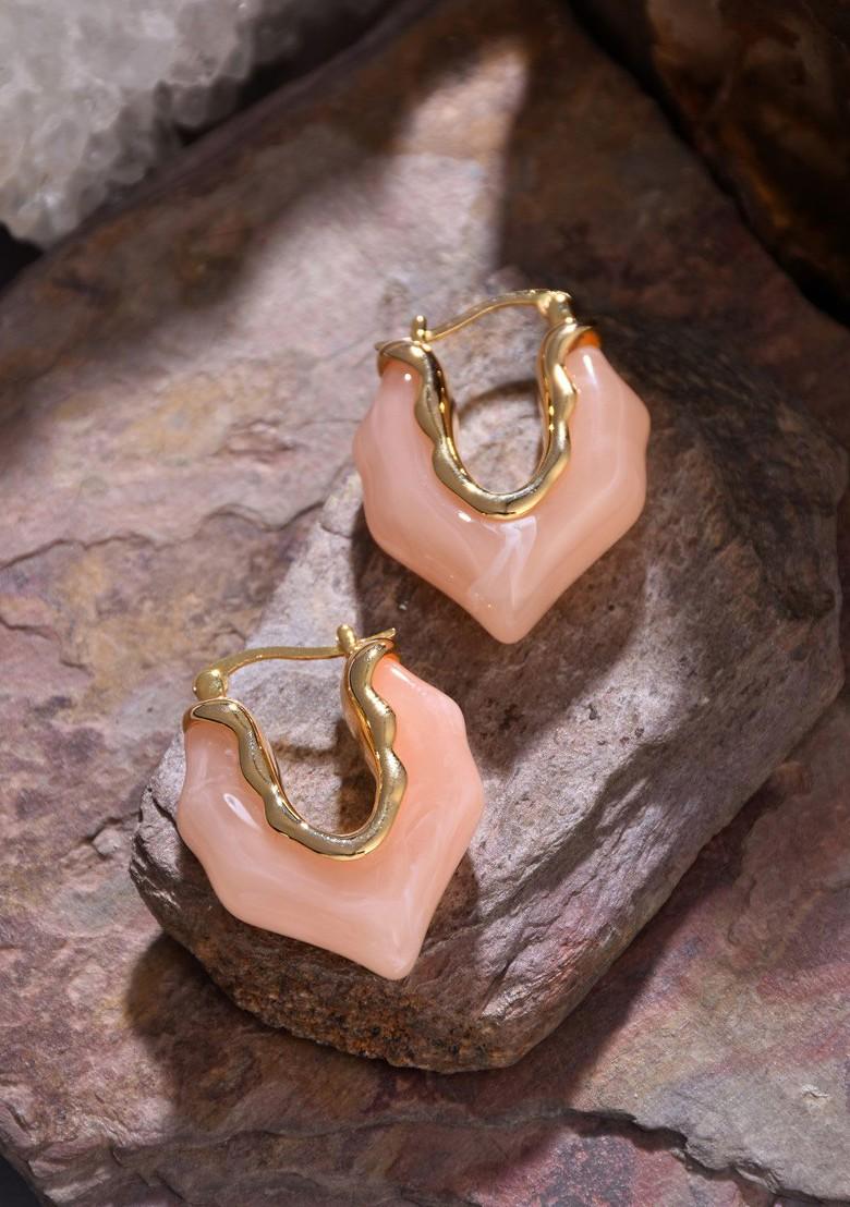 Gold Contemporary Geometric Hoop Earrings