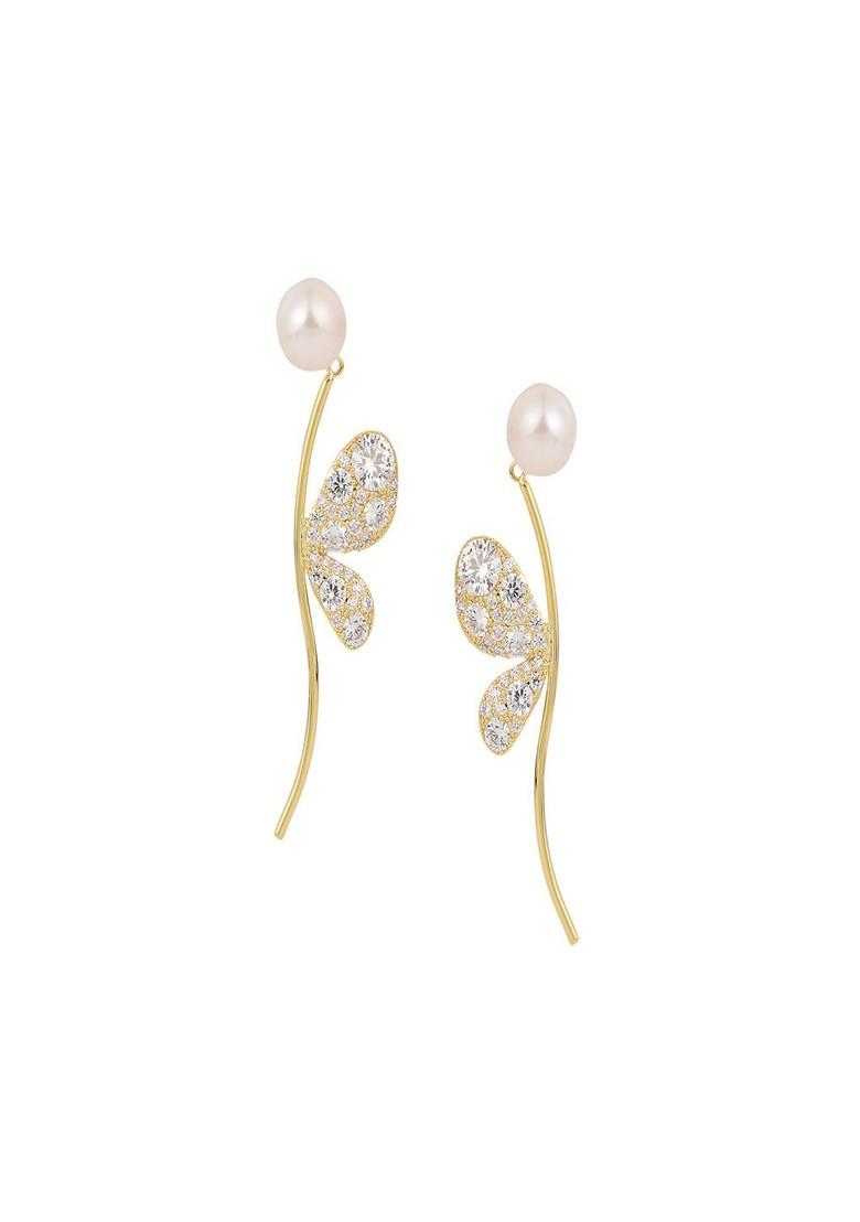 Gold Contemporary Contemporary Drop Earrings