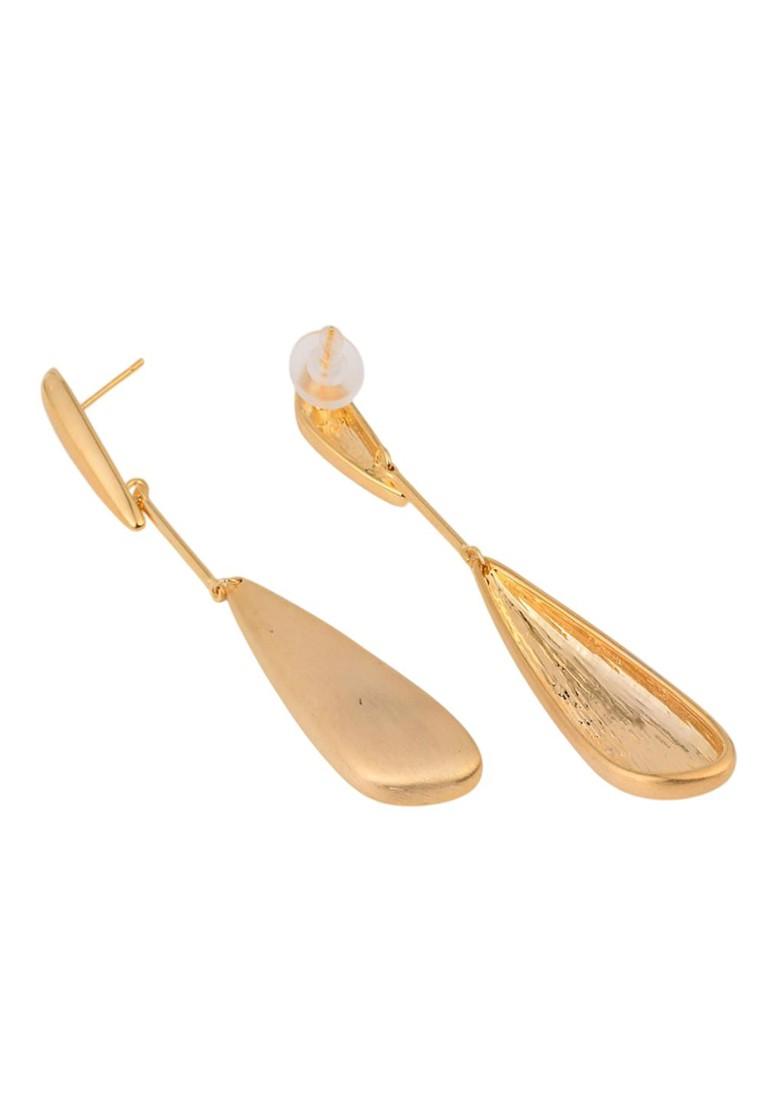 Gold Contemporary Geometric Drop Earrings