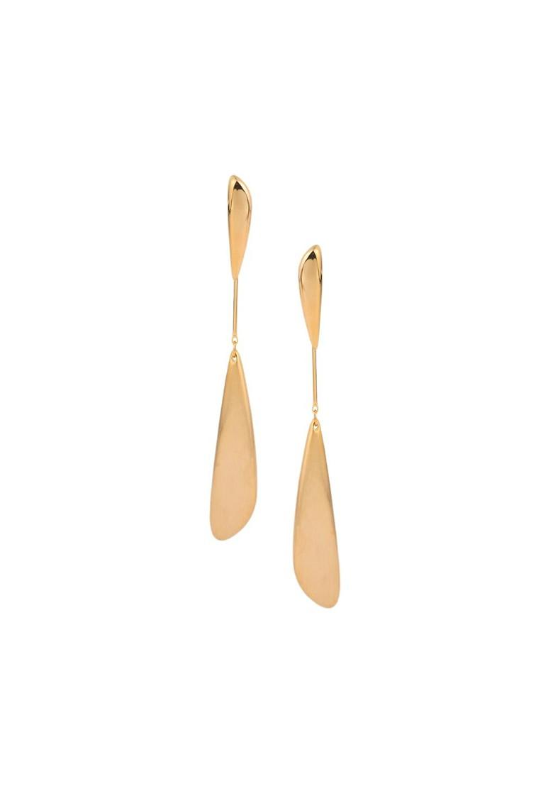 Gold Contemporary Geometric Drop Earrings