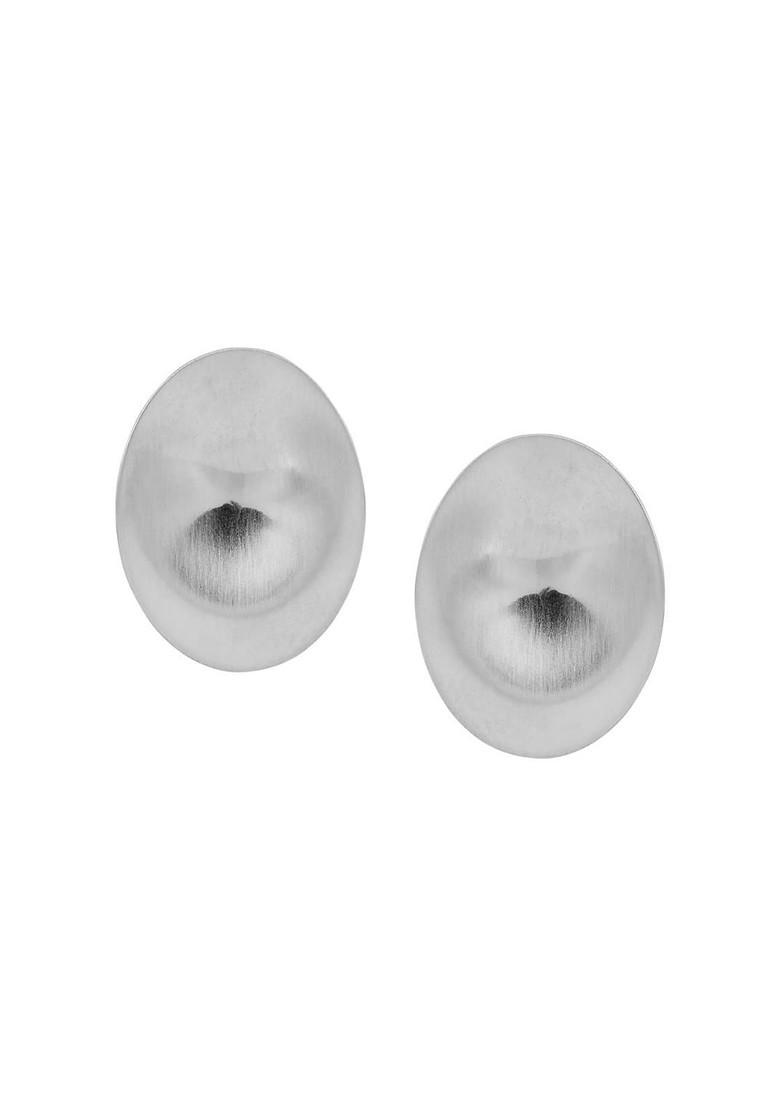 Silver Contemporary Circular Studs Earrings