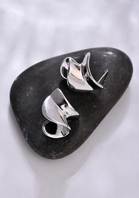 Silver Contemporary Spherical Studs Earrings