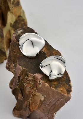 Silver Contemporary Spherical Studs Earrings