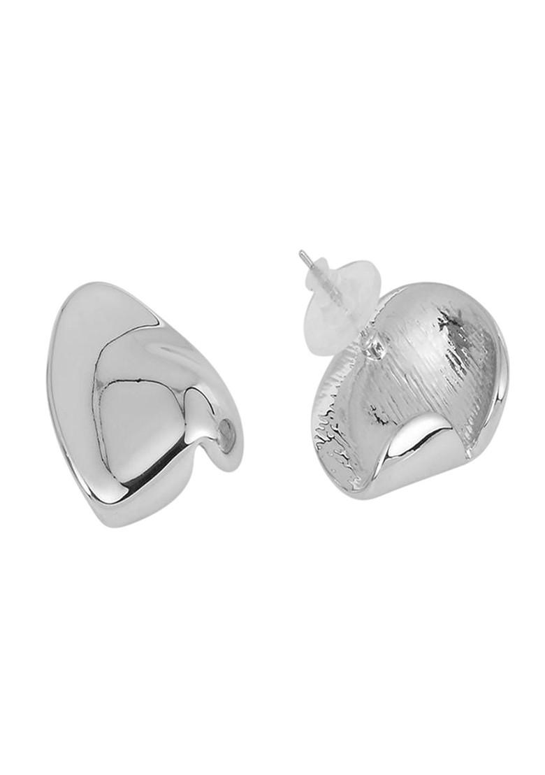Silver Contemporary Spherical Studs Earrings
