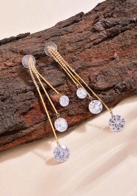 Gold Contemporary Contemporary Drop Earrings