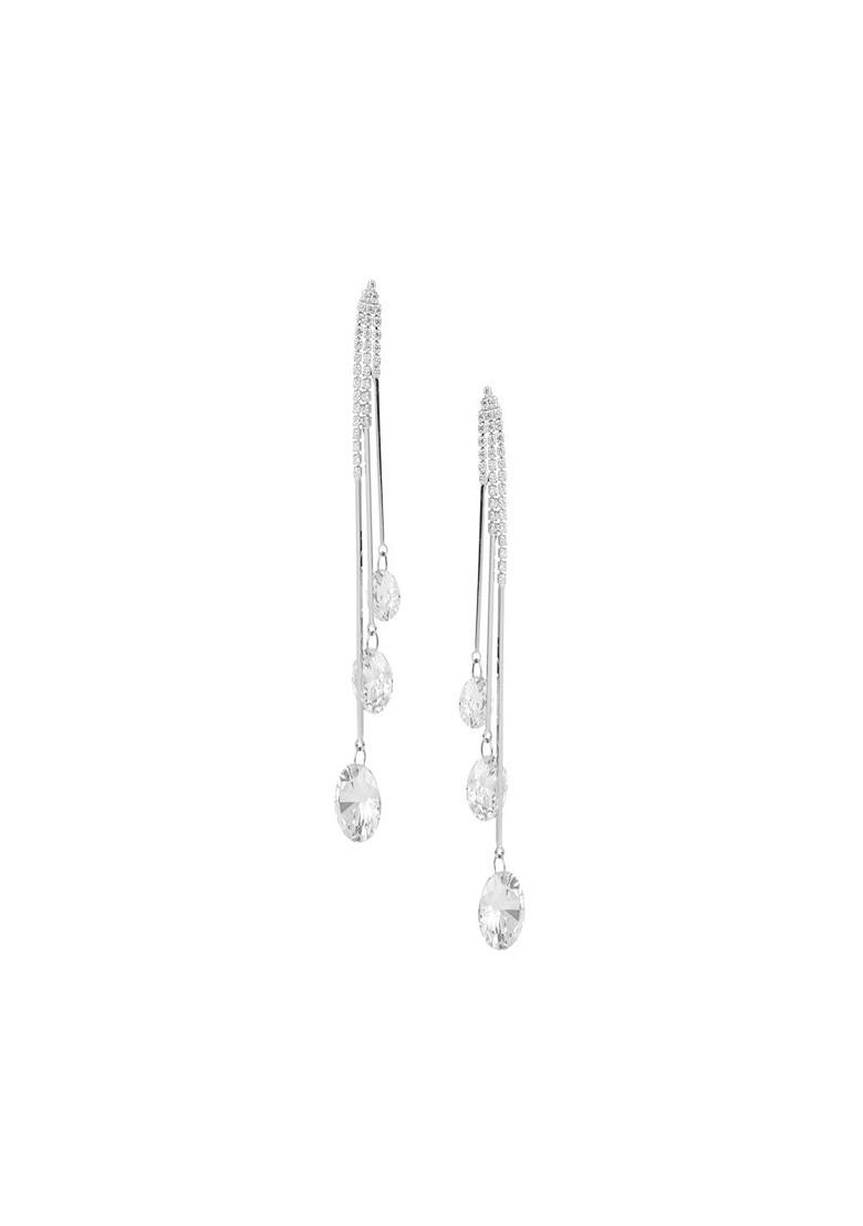 Silver Contemporary Spherical Drop Earrings