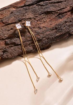 Gold Contemporary Contemporary Drop Earrings