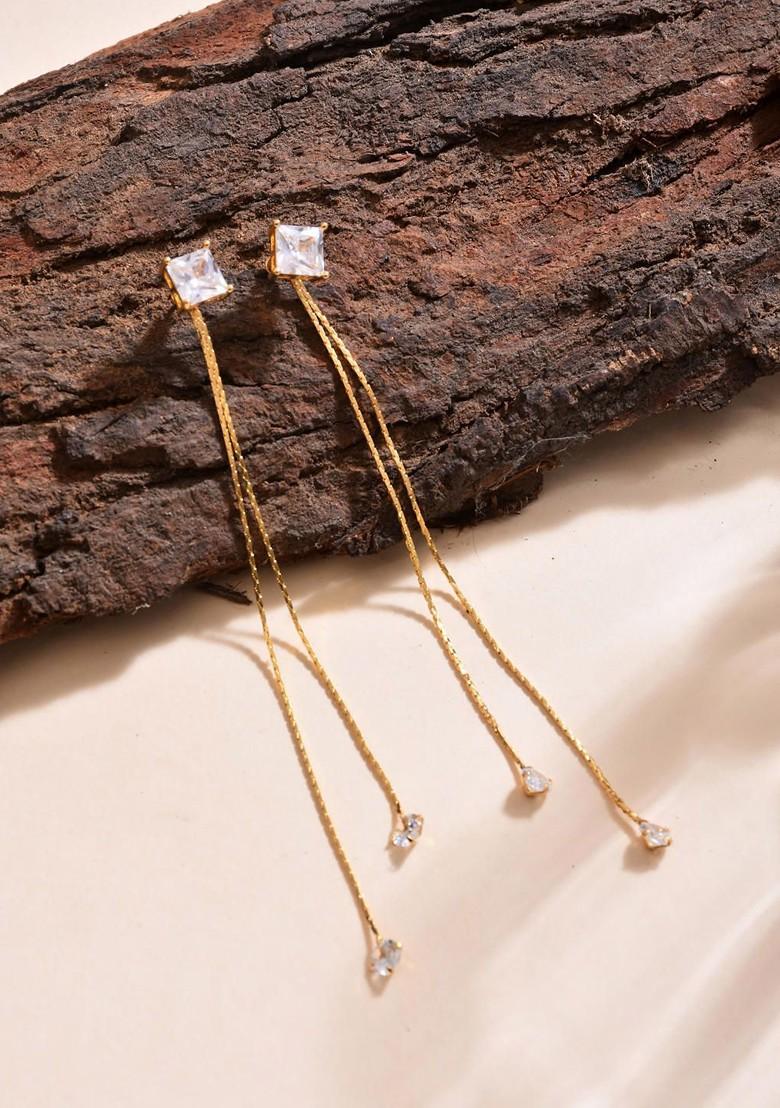 Gold Contemporary Contemporary Drop Earrings