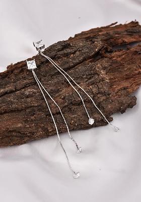 Silver Contemporary Contemporary Drop Earrings