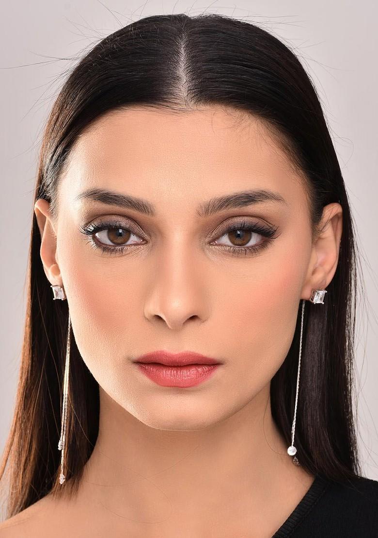 Silver Contemporary Contemporary Drop Earrings