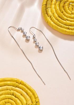 Silver Contemporary Contemporary Drop Earrings