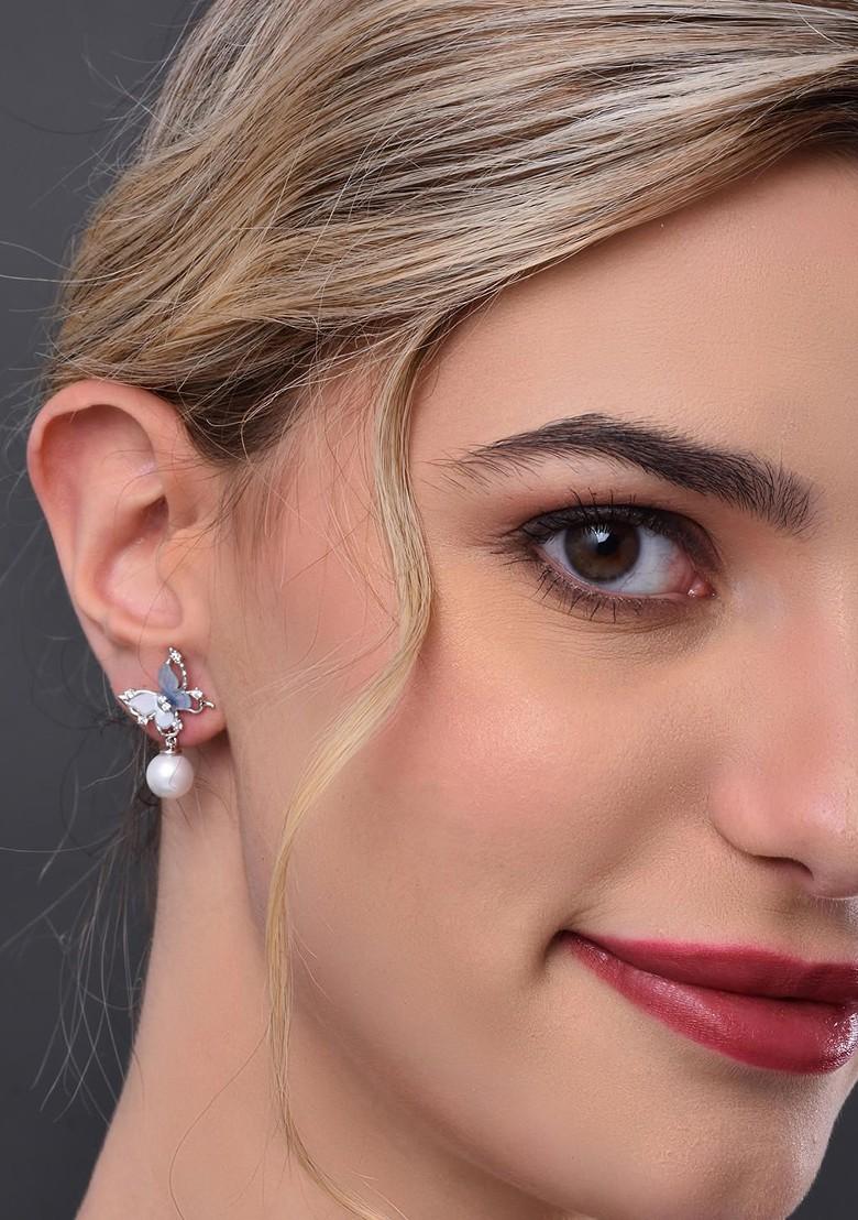 Blue Contemporary Classic Drop Earrings