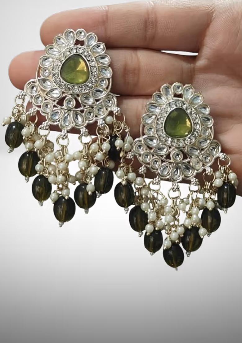 670 Mehndi Color Earring Set