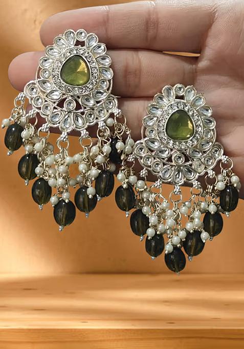 670 Mehndi Color Earring Set