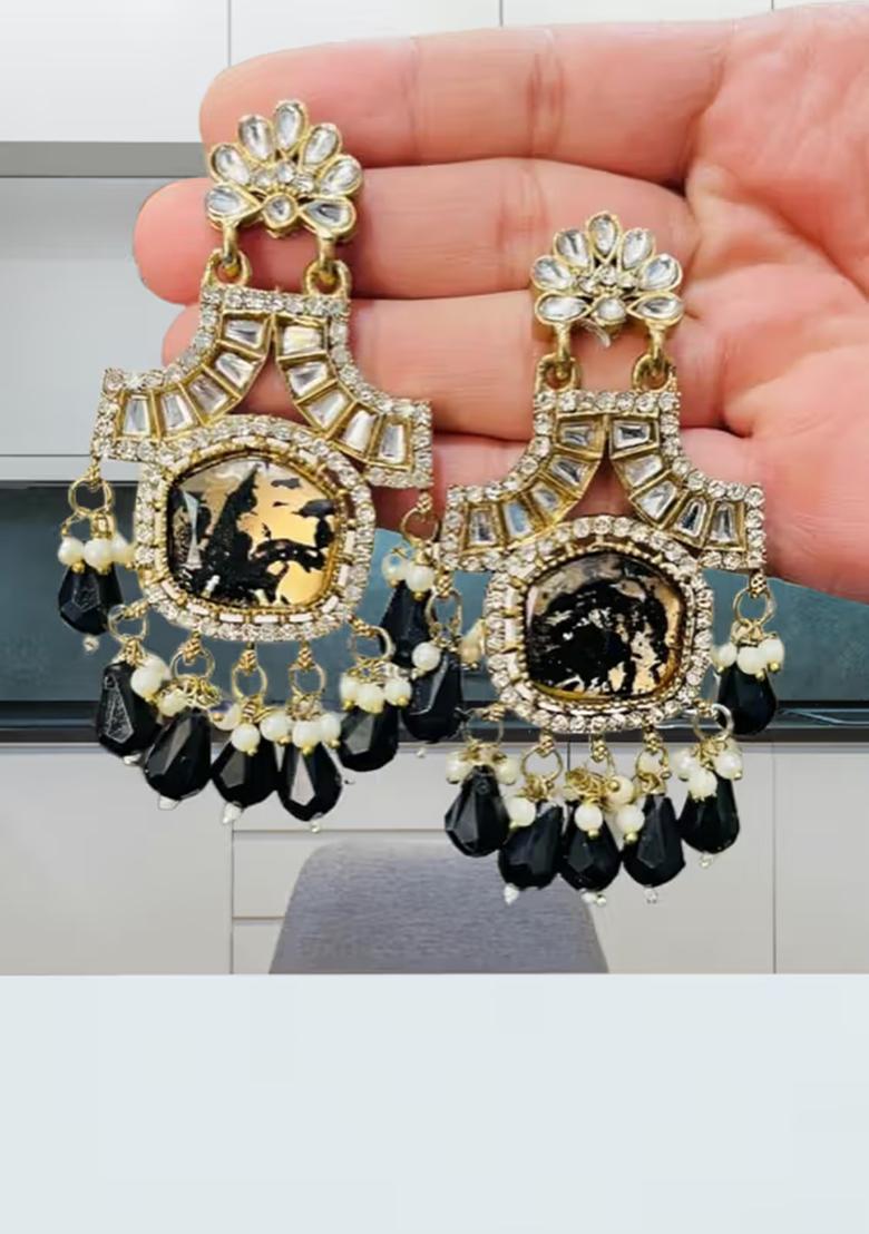 879 Black Earring Set