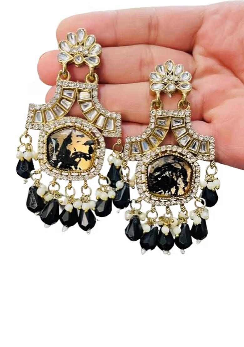 879 Black Earring Set