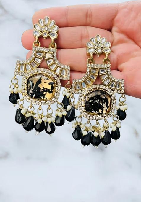 879 Black Earring Set