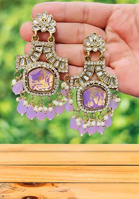 879 Levender Earring Set