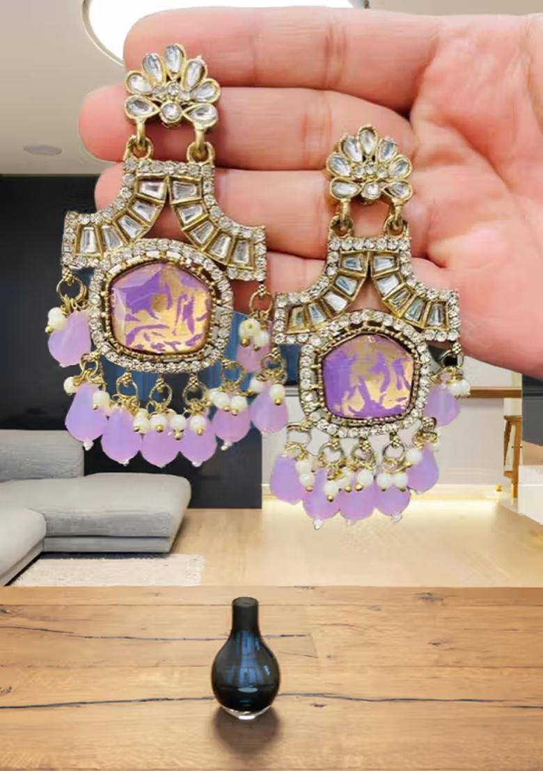 879 Levender Earring Set