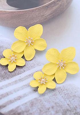 Yellow Flower Earring