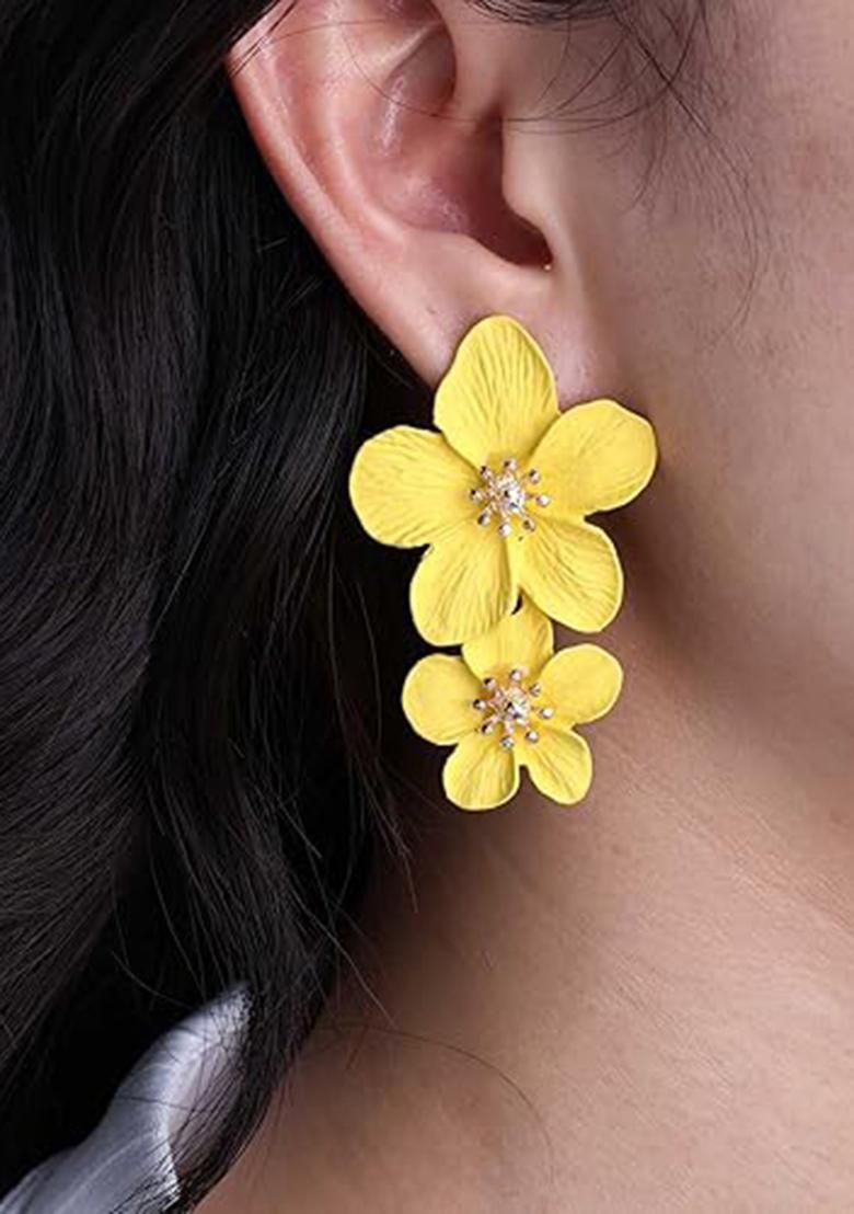 Yellow Flower Earring