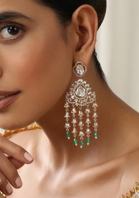 Mint Polki Dangler Earrings