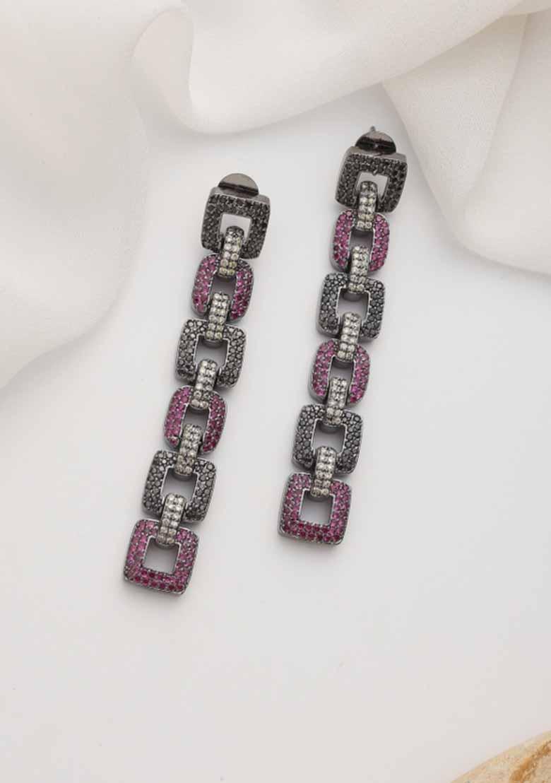 Multicolour Zirconia Dangler Earrings