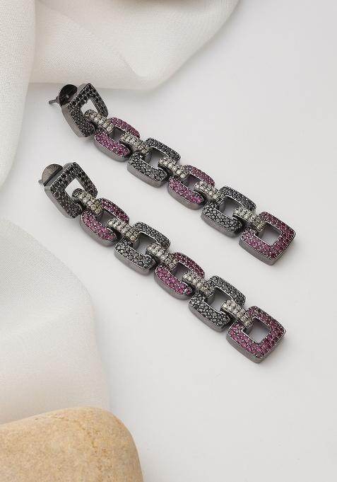 Multicolour Zirconia Dangler Earrings