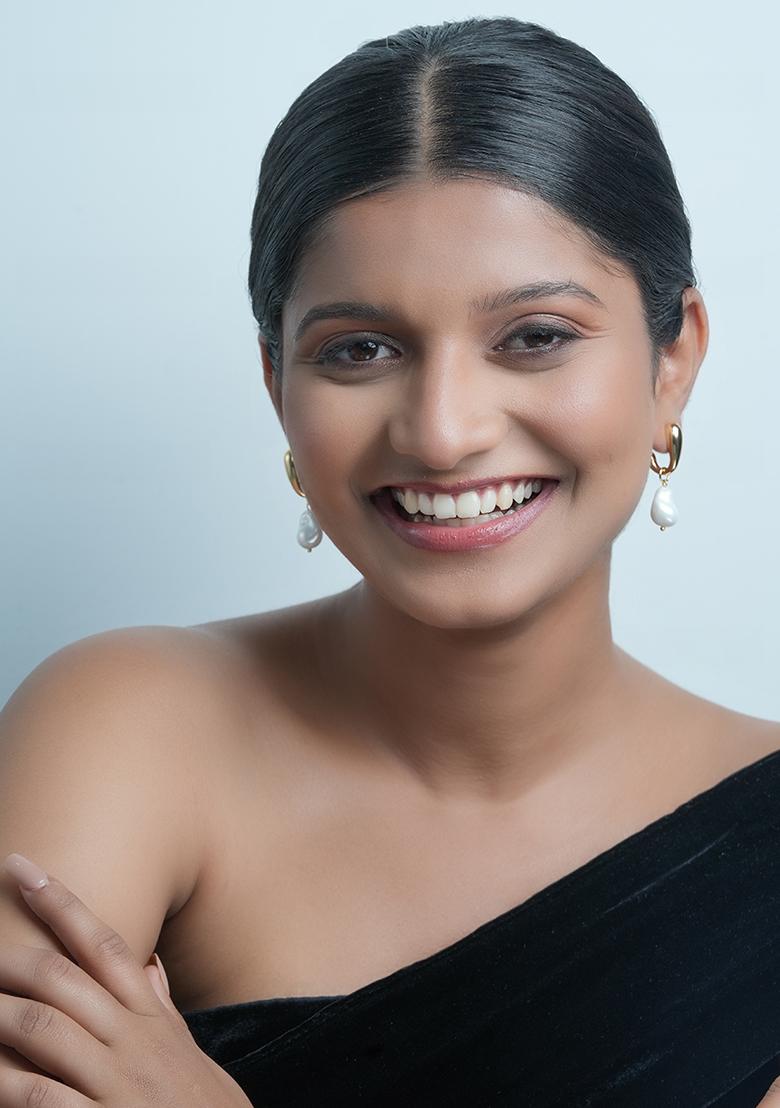 18K Gold Plated Waterproof Antitarnish Baroque Style Pearl Drop Earrings