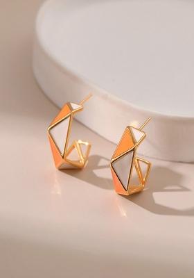 18K Gold Plated Waterproof Antitarnish Geometric Stud Earrings