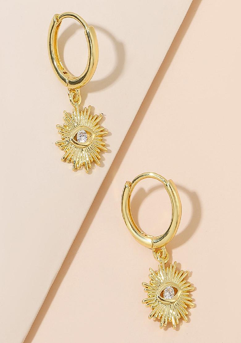 18K Gold Plated Waterproof Antitarnish Contemporary Drops Earrings