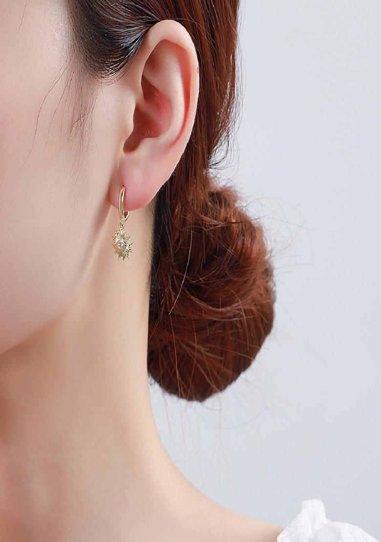 18K Gold Plated Waterproof Antitarnish Contemporary Drops Earrings