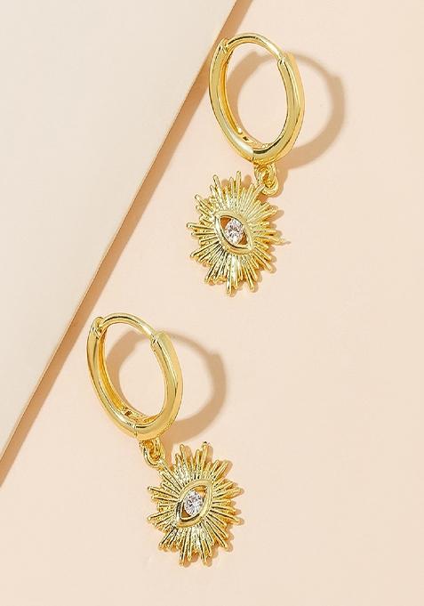 18K Gold Plated Waterproof Antitarnish Contemporary Drops Earrings