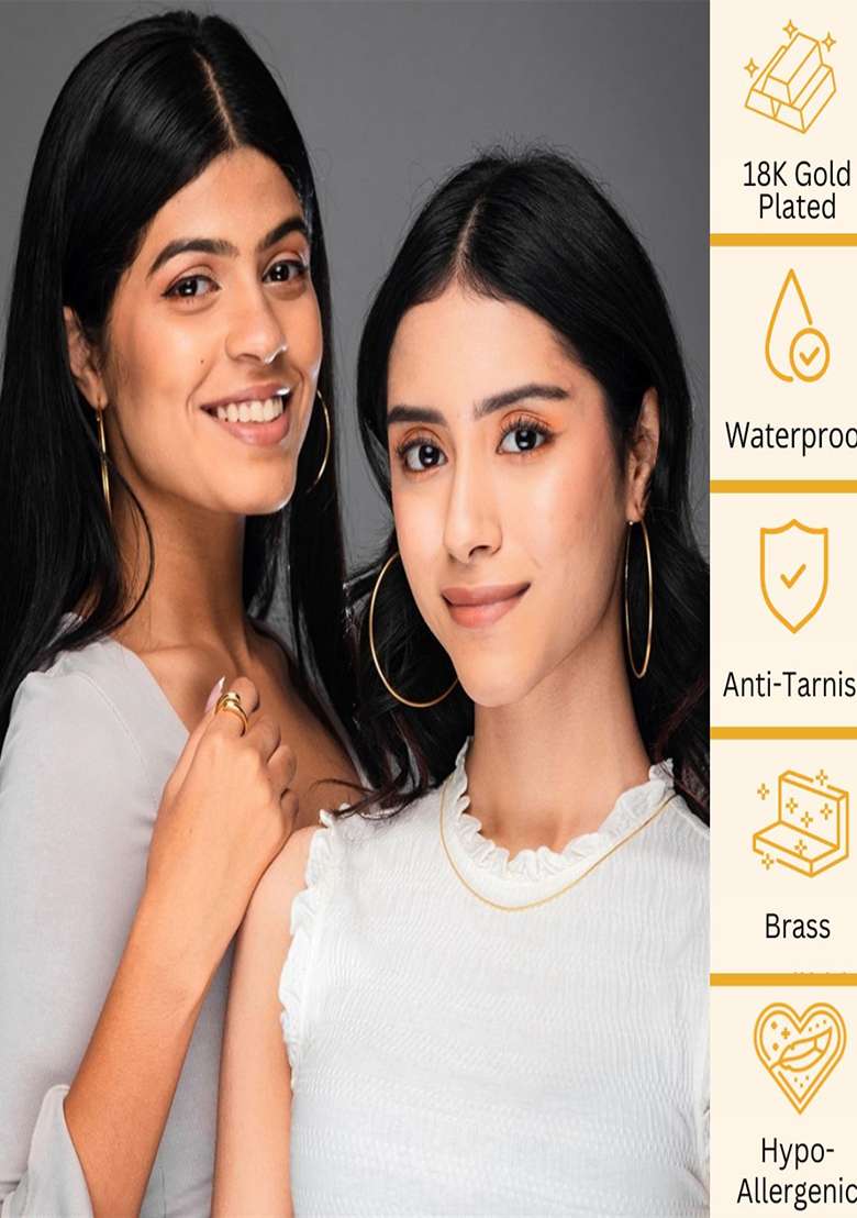 Single Pc 18K Gold Plated Waterproof Anti Tarnish Evil Eye Zircon Earring Chain - Indya