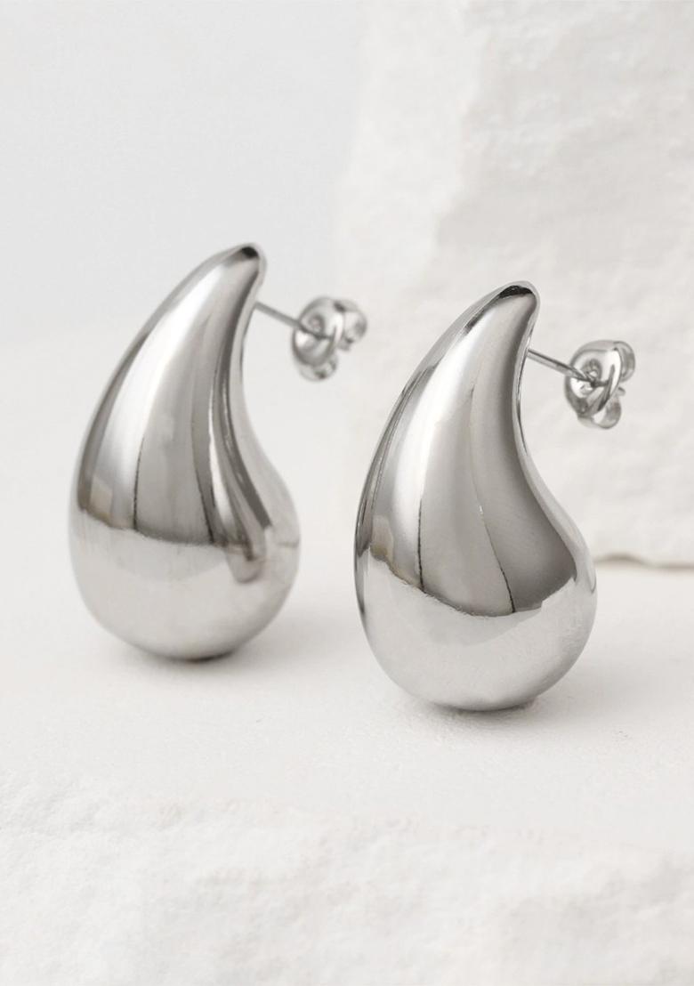 18Ksilver Plated Waterproof Anti Tarnish Water Drop Shaped Grande Earring