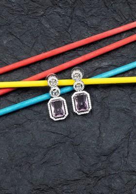 Silver Plated Geometric Drop Earrings