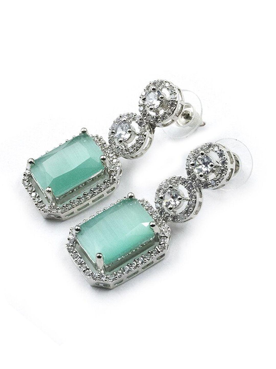 Silver Plated Geometric Drop Earrings