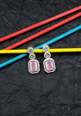 Silver Plated Geometric Drop Earrings