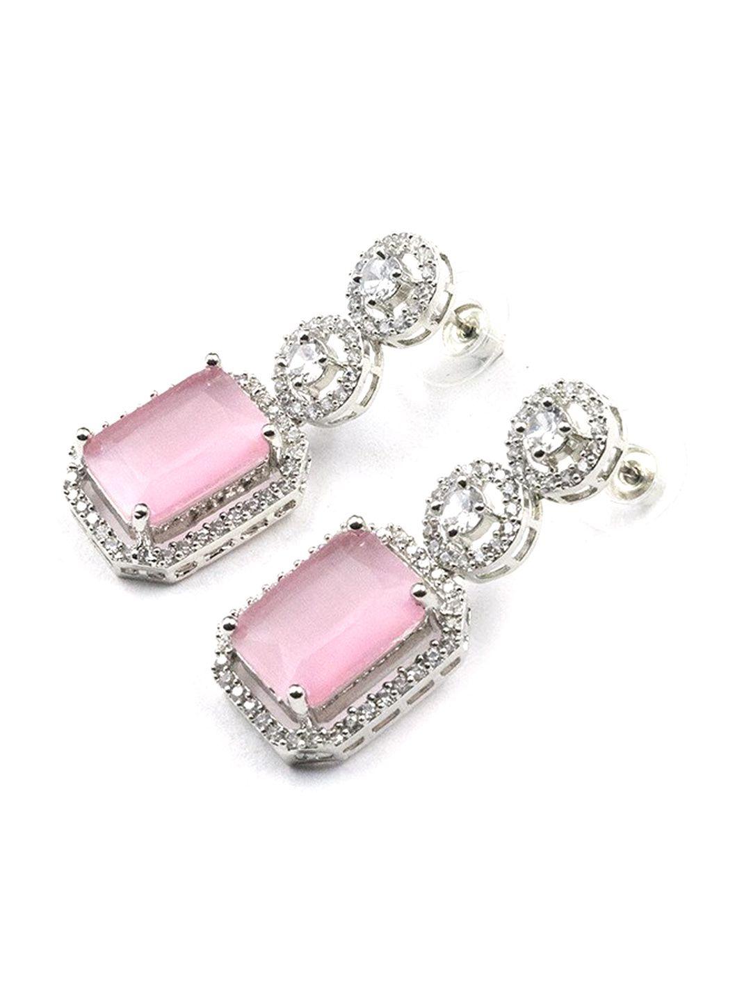 Silver Plated Geometric Drop Earrings