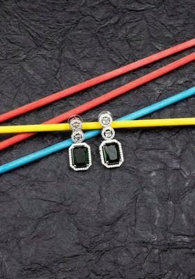 Silver Plated Geometric Drop Earrings