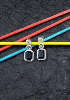Silver Plated Geometric Drop Earrings